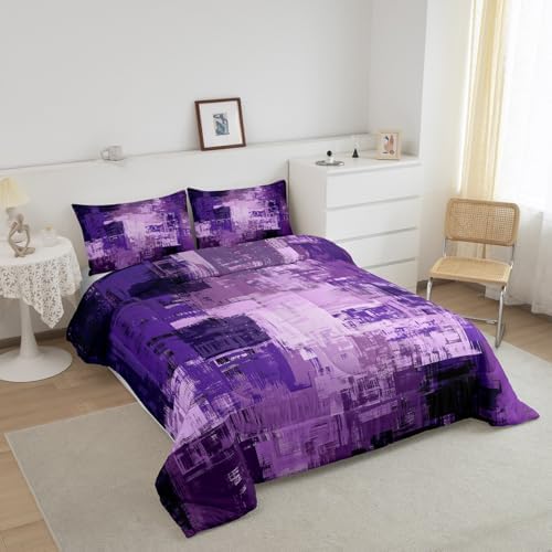 Feelyou Buffalo Check Ombre Comforter Set King Size Kids Duvet