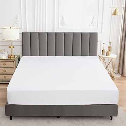 Sufdari Twin XL Mattress Protector,Waterproof Mattress Protector,Fitted Sheet Style Mattress Cover with 18" Deep Pocket,Washable and Comfortable-White,Twin XL