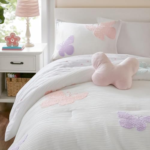 Intelligent Design Kids Girls Butterflies Multi Twin Comforter Set, 3pc