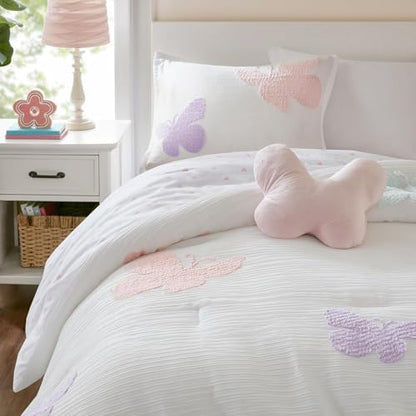 Intelligent Design Kids Girls Butterflies Multi Twin Comforter Set, 3pc