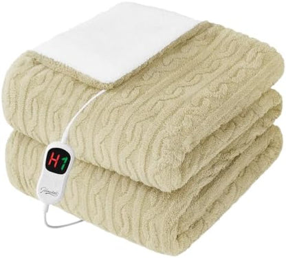 Homemate Heated Electric Blanket Twin 62"x84" Heating Throw Blanket