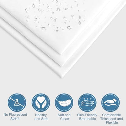 4pcs Superior Disposable Travel Bedset Ready-to-Use Large Size Bed Linens Including One Bedsheet, One Quilt Cover, Two Pillowcases, Portable Bedding Set Breathable for Hotel Camping Trip Hospital