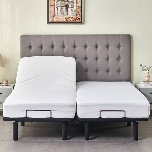 Kingnex Waterproof Split King Mattress Protector for Adjustable Bed