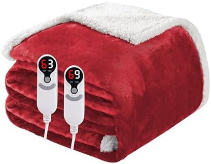 Soypipo Electric Heated Blanket 84"x90", 9 Heat Settings 10-Hour Auto-Off