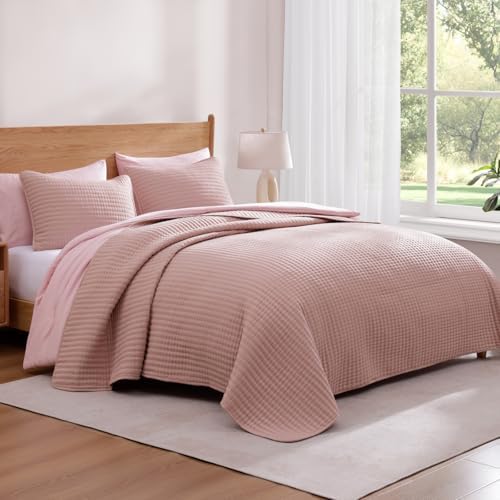 King Size Quilt-Lightweight Bedspreads Rose Red King Quilt Bedding Set
