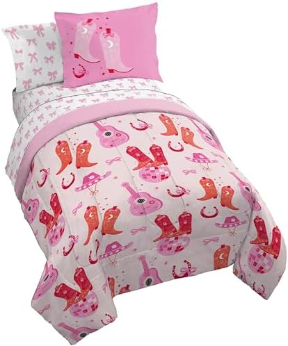 Trend Collector Cowgirl Full Comforter Set 7 Piece Kids Bedding, Pink