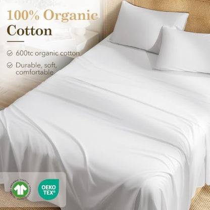 SONORO KATE 600 Thread Count 100% Organic Cotton King Size Sheet Set