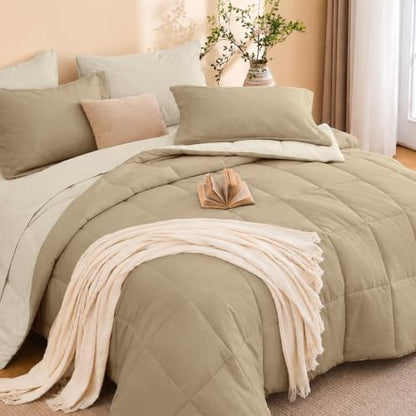 California King Comforter Set, Linen Bed in a Bag, Bedding Set with sheets