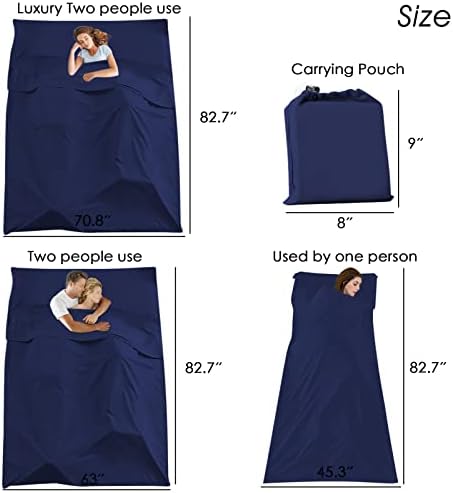 Sleeping Bag Liner, Camping Travel Home Bed Sheet Compact Sacks