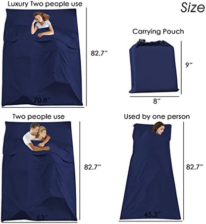 Sleeping Bag Liner, Camping Travel Home Bed Sheet Compact Sacks
