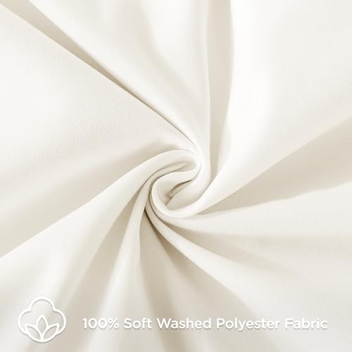 Andency Ivory Ruffle Duvet Cover Full, Shabby Chic Farmhouse Bedding Set