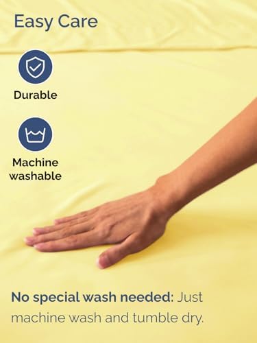 CGK Linens Extra Deep Twin XL Fitted Sheet - Dorm Room Essentials - Yellow