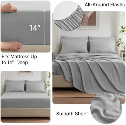 Anluoer Twin Comforter Set, 5 Piece Bed in a Bag Twin Bedding Sets