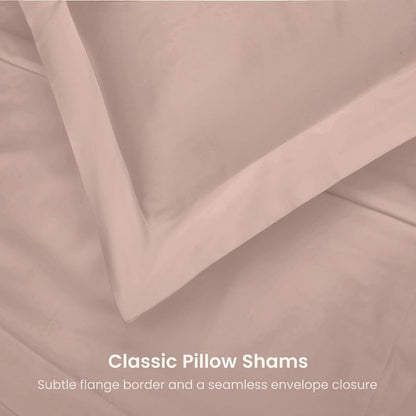 BIOWEAVES 100% Organic Cotton Twin/Twin XL Duvet Cover Set, 2-Piece, 300 Thread Count Sateen Weave GOTS Certified Comforter Cover with Buttoned Closure and 1 Pillow Sham – Dusty Rose, 66x90 inches