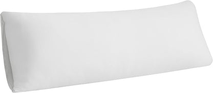 Stretchy Body Pillow Case Cover - Jersey Knit Long Pillowcase for Body Pillow, 1 Pack - Envelope Closure & Skin-Friendly, Soft and Breathable for Sleeping, 20"x54", White