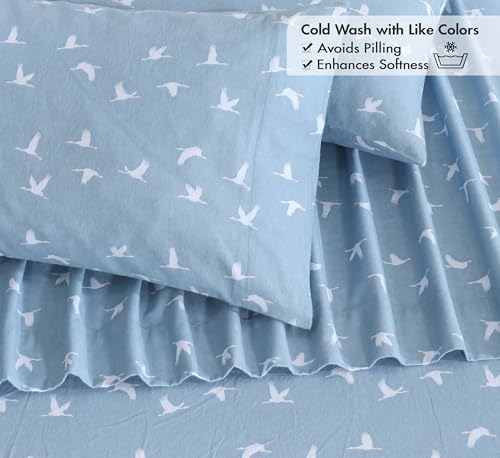 RUVANTI Flannel Sheets Set King Size,We Fly