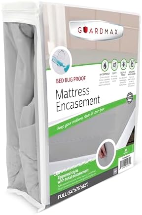 Guardmax Full Mattress Protector Zippered, Bed Bug Mattress Cover