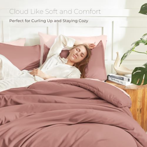 Litanika Misty Pink Twin/Twin XL Comforter Set, 2 Pcs Lightweight Bed Set