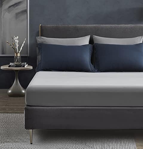 Maple&Stone Twin XL Comforter Set 5 Pieces Bed in a Bag Navy & Grey