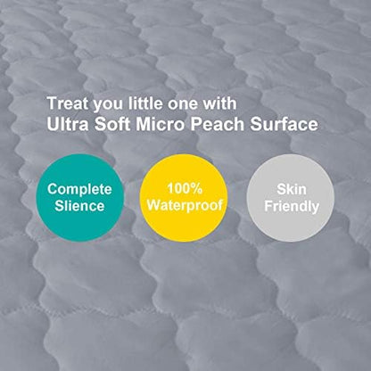 2 Pack Pack and Play Mattress Protector Sheets Waterproof Playard Pad Cover