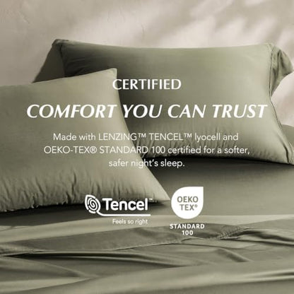 EverGrace Tencel™ Sheet Set, Breathable & Cooling, King, Dried Sage