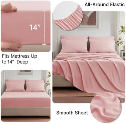 Anluoer Twin Comforter Set, 5 Piece Bed in a Bag Twin Bedding Sets