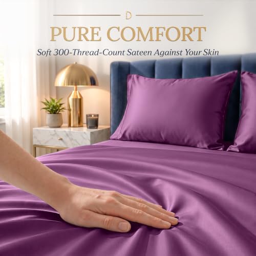 DECOLURE 100% Viscose Derived from Bamboo Sheets Queen Size | 4 Pc Bed Set