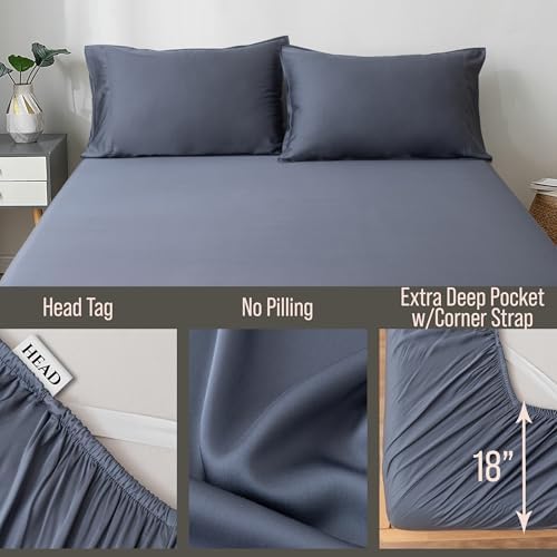 Bella Coterie | Luxury Bamboo Viscose Cal King Size Fitted Sheet Only