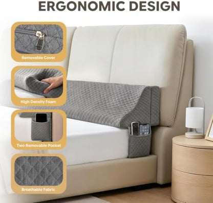 Wedge Pillow Headboard for Bed Gap,Foldable Bed Wedge Gap Filler King Size