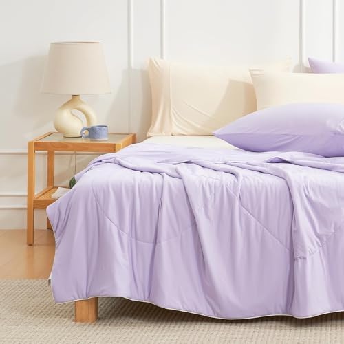 Cozy Bliss Cooling Comforter King XL Size, Cooling Blankets for Hot Sleepers and Night Sweats, Purple Summer Comforter for King XL Bed, Breathable Soft Lightweight Silk Smooth