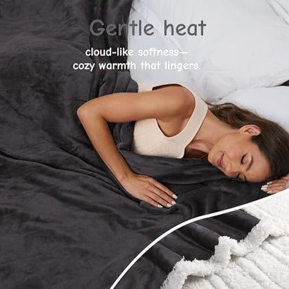 Soypipo Electric Heated Blanket 50"x60", 9 Heat Settings 10-Hour Auto-Off