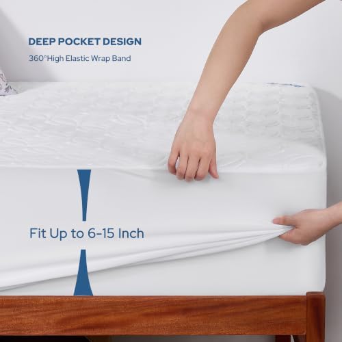 BEDLORE Waterproof Mattress Protector, Twin XL Size Mattress Pad