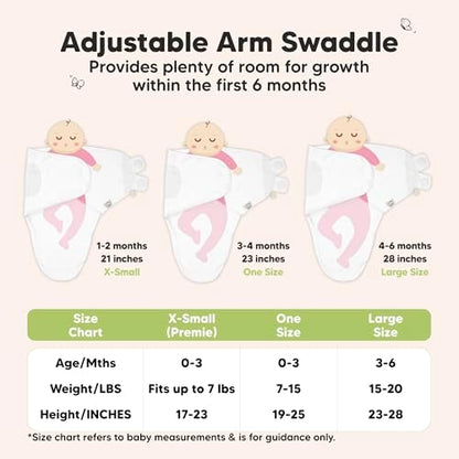 KeaBabies 3-Pack Organic Baby Swaddles for Newborns, Infant, Cloud, 0-3M