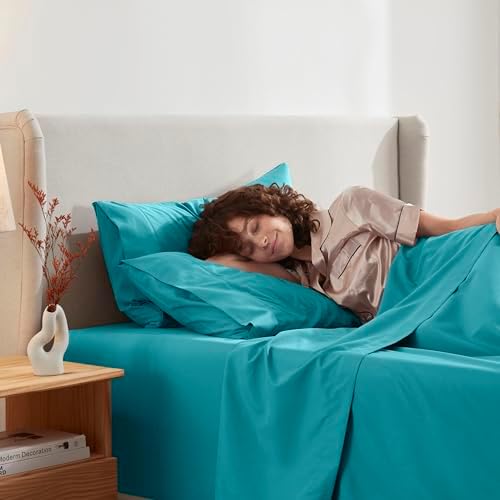 Nestl Full Sheet Set - Bed Sheets - Teal - 4-Piece Deep Pocket