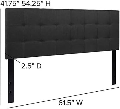 Flash Furniture Queen Tufted Fabric Headboard, Black