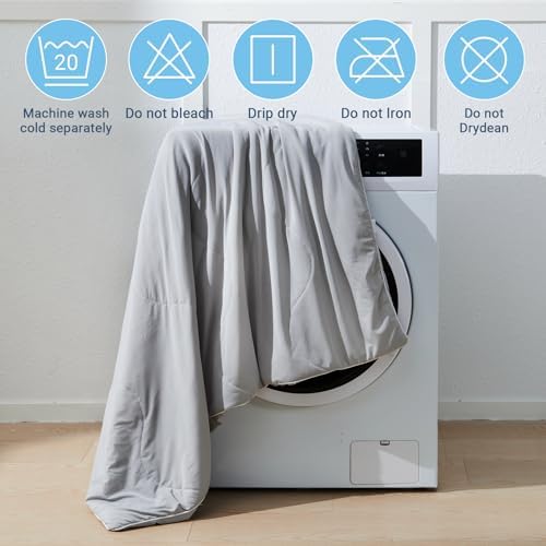 Cooling Comforter King Size, Summer Cooling Blankets for Hot Sleepers and Night Sweats, Lightweight Breathable Cooling Comforter Bedding for Sofa, Bed, Camping, Office