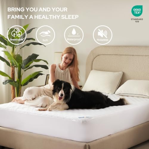 BEDLORE Waterproof California King Mattress Protector, Deep Pocket Fit