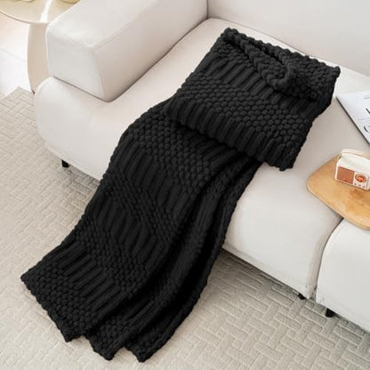 90x104 Inch Black King Size Blanket - Soft & Fluffy Fleece, Neutral Tan Color, Cute & Aesthetic, Perfect for Sofa, Couch, Bed, Living Room & Bedroom, All-Season Use, Plush & Cozy Decorative Blanket
