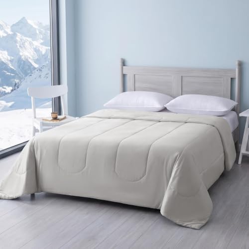 Amazon Basics Cooling Comforter, Temperature Regulating Blanket for Hot Sleepers, Summer & All Season Bedding, Lightweight, 68"x90", Twin, Gray