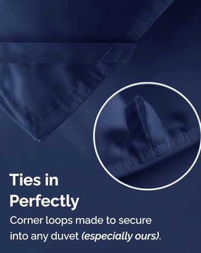 Twin Comforter Set - 5 Piece Bed in a Bag Twin Size Bed Set - Navy Blue