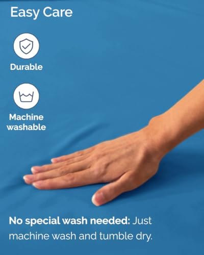CGK Linens Extra Deep Flex Top Split Head King Fitted Sheet - Denim Blue