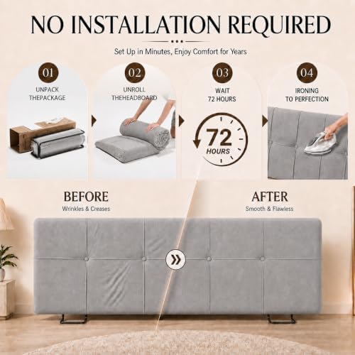 Queen Headboard with Adjustable Height