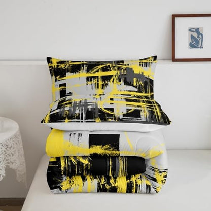 Feelyou Striped Comforter Set King Size Kids Boys Girls Bedding