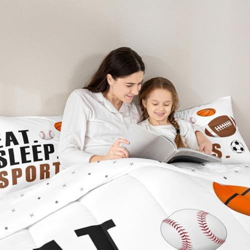 Feelyou Sports Comforter Set Twin Size for Kids Boys Girls