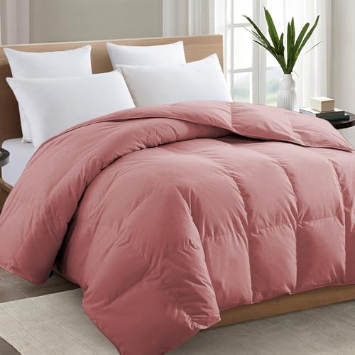 Queen Comforter, All Season Down Alternative Dusty Pink Duvet Insert