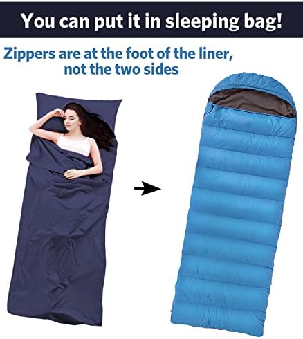 Sleeping Bag Liner All-Season Travel Sleep Sack for Adults