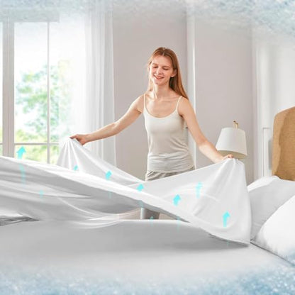 Comfort Spaces Coolmax Moisture Wicking Cooling Sheet Set, King 4 Piece