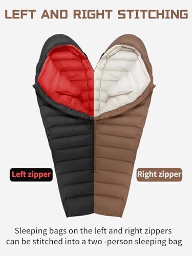 0 Degree Down Sleeping Bag for Adults,Cold Weather Backpacking