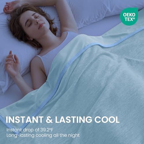 Topcee Cooling Blanket King Size 90"x108" for Hot Sleepers Summer Blanket