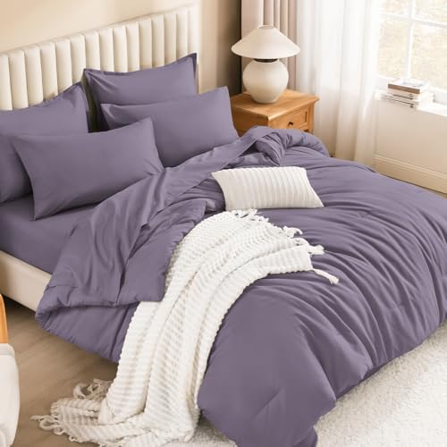 Litanika California King Comforter with Sheets - 7 Pcs Bed in a Bag
